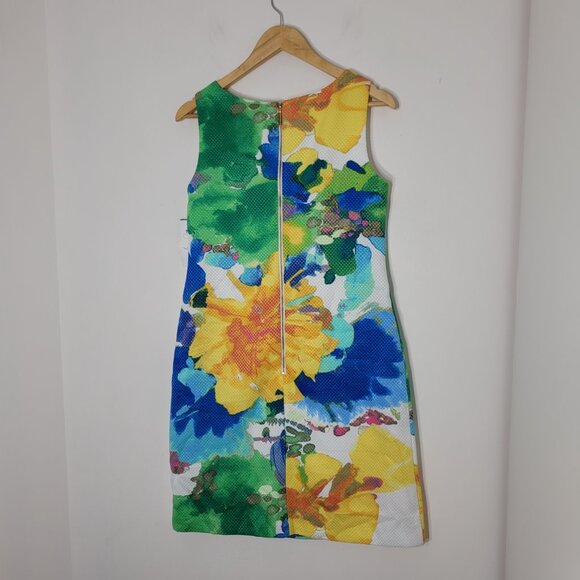 Donna Ricco NEW Womens Multicolor Floral Print Sleeveless A-Line Sheath Dress 4 - Picture 3 of 9